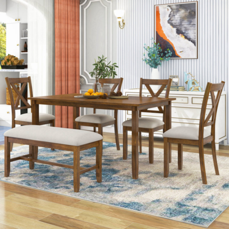Gracie Oaks Edinburg 6 Piece Dining Set Wayfair